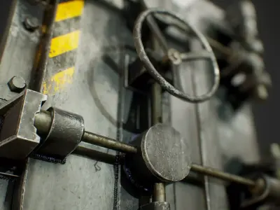 Bulkhead Door Low-poly 3D model