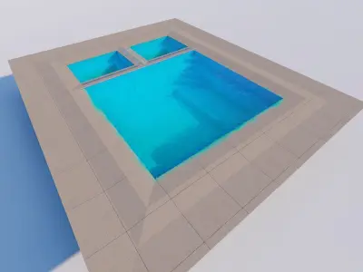 Swimming pool 3D model 5