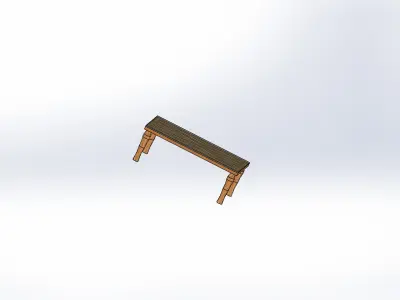 Wooden Table 3D MODEL 3D print model