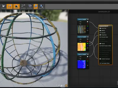 Old Soviet Playground set Low-poly 3D model