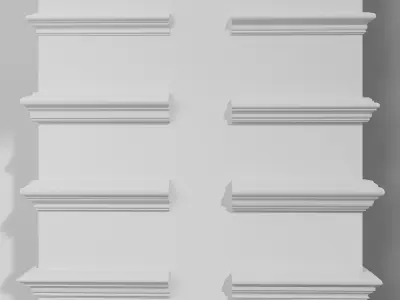 Wren Period - Early Georgian Transitional- Dado Rail Collection 3D model