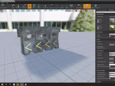 Road Barrier Arrow  Low-poly 3D model Low-poly 3D model