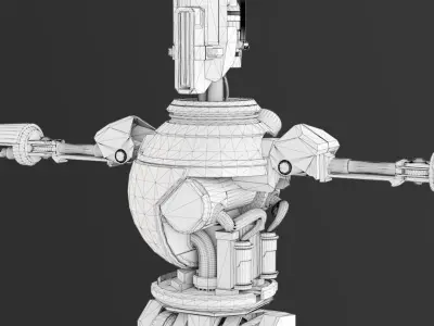 Scan bot Non Rigged 3d model  3D model