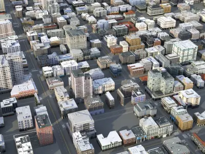 City 108 Low-poly 3D model