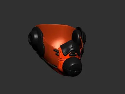 helmet high poly sculpt 3d printable  3D model 149