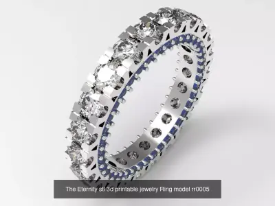 Eternity Ring Collection  cad Ready to make stl 3d files 3D Model Pack