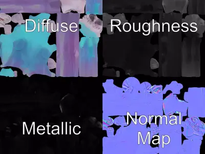 Vibrant Alien Humanoid model pack Low-poly 3D model