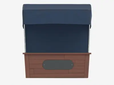 Market Fair Stall with Canopy 03 3D model