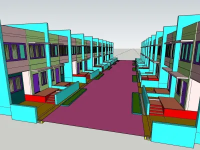 Housing Complex Lumion 10 Rendering 3D model