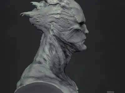 Creature bust HighPoly  3D model
