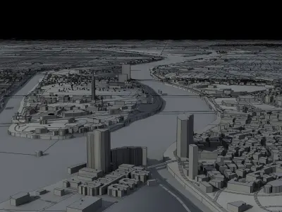 Cairo City Egypt Low-poly 3D model