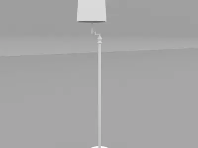 Maypex-58-in-Silver-Shelf-Floor-Lamp-with-White-Fabric-Lamp f... Free 3D model