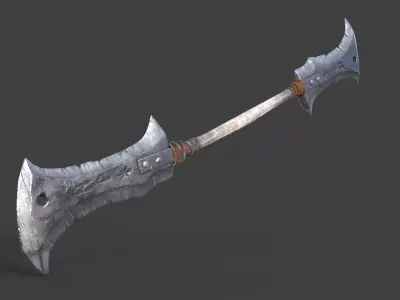 Warrior Double Cleaver Low-poly 3D model