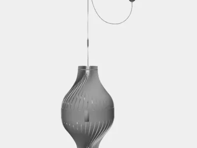 Lustre decentre BulM XL by lairial luminaire bordeaux Free 3D model