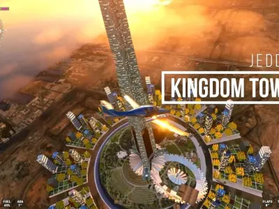 Jeddah Kingdom Tower Low-poly 3D model