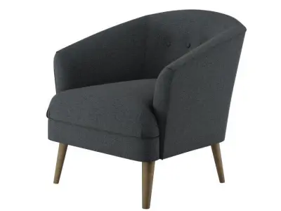 Realistic Sofa Models Arm Chair and Two Seater Sofa 3D model 3D model