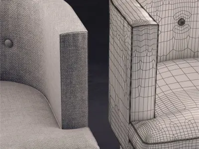 Geoffrey Chair  Low-poly 3D model