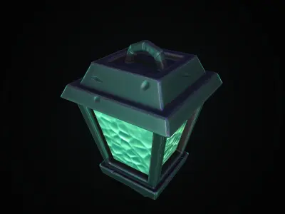 Stylized lamp 3D model