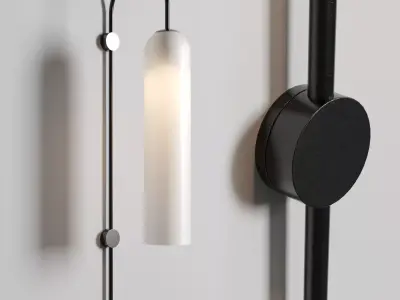 float wall sconce light 3D model