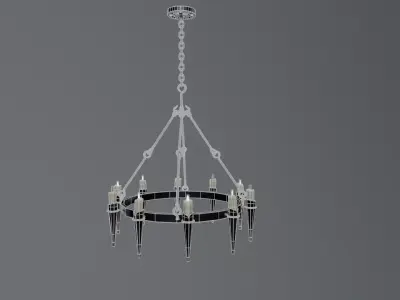 Medieval Chandelier Low-poly 3D model buy