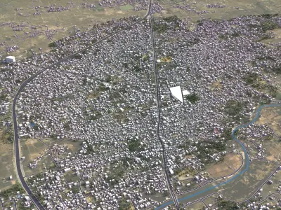 Aurangabad  - City 3D Model Low-poly 3D model