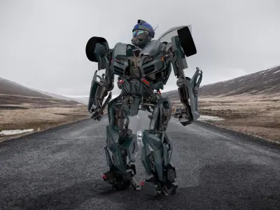 Autobot transformation  Rigged with 2 Animations  3D model