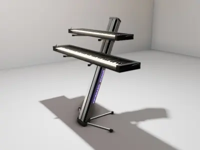 Keyboard Stand with lighting logo Low-poly 3D model