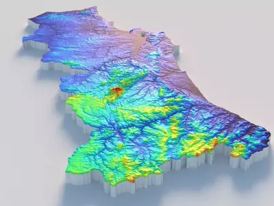 Portugal Terrain Country 3D model