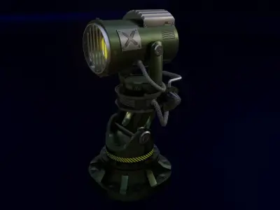 The Searchlight  Low-poly 3D model