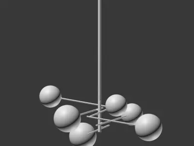 Bolle Gallotti 6 Light Chandelier 3D model