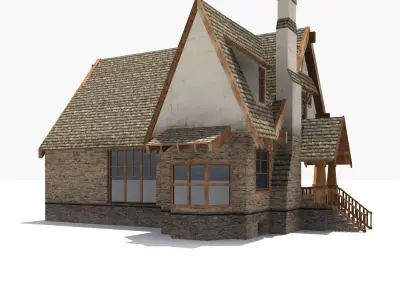 Country Low Poly House  3D model