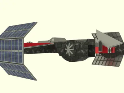 Mars - A800 Spaceship  Low-poly 3D model