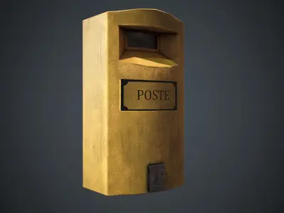 Italian Mail Box Free low-poly 3D model