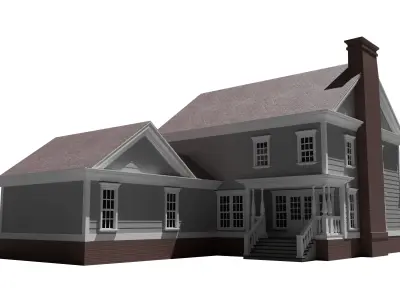 Classic American House 3D model