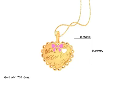 Kids Heart Pendants 3dm STL OBJ FBX Renders Details 3D print model get