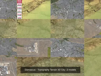 Damascus - Topography Terrain 3D City 3D Model Pack