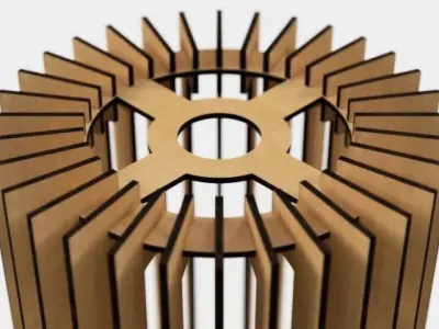 CEILING LIGHT LAMP 3D PRINT AND LASER CUT FILES MODEL 1 3D print model