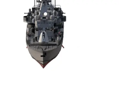 EUROPEAN FAST ATTACK BOAT WITH MISSILE SYSTEM 3D model