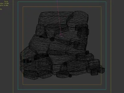 Empty Mulberry - steps - stone ladder 04 3D model