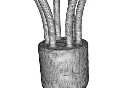 Cartoon CFL Bulb Low-poly 3D model