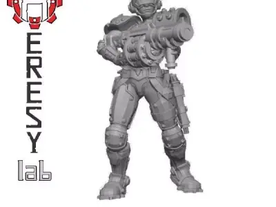 Heresylab - Sauberung female Grenade Launcher 3D print model