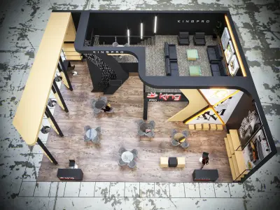 New Exhibition Design model Low-poly 3D model