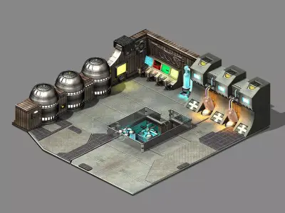 Sci Fi Building-Science Academy 03 3D model