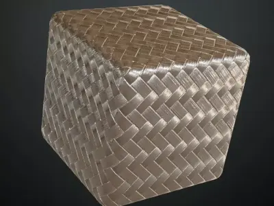 Silver Metal Weave Transparent PBR Seamless Texture