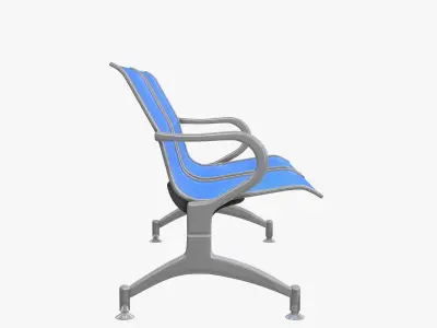 Waiting chair 2 Seats 3D model