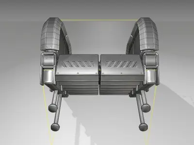 Futuristic Stairs - 29 - Basic Textures Low-poly 3D model