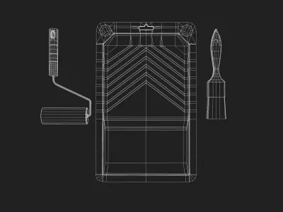 Construction - Plastic Painting Tray 3D model