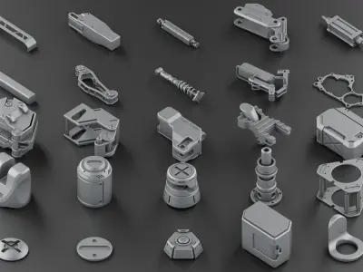 Hard Surface KitBash Volume 2 3D model