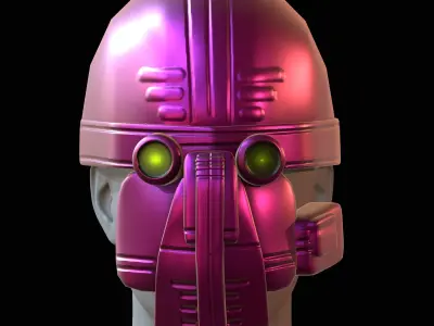 Gas mask helmet 3d model scifi Low-poly  Low-poly 3D model 297