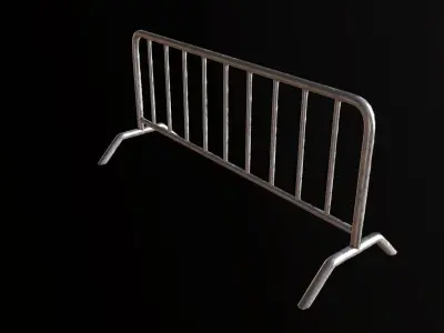 Street Barricade -PBR Game Ready Low-poly 3D model